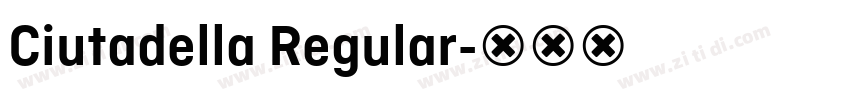 Ciutadella Regular字体转换